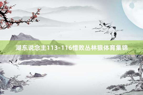 湖东说念主113-116惜败丛林狼体育集锦