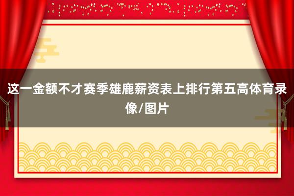 这一金额不才赛季雄鹿薪资表上排行第五高体育录像/图片