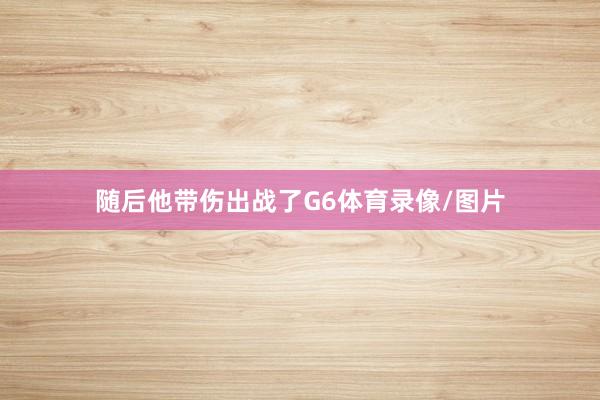 随后他带伤出战了G6体育录像/图片
