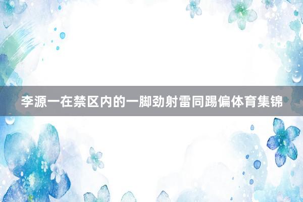李源一在禁区内的一脚劲射雷同踢偏体育集锦