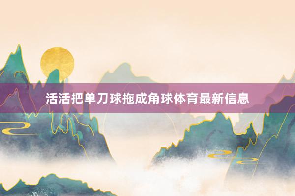 活活把单刀球拖成角球体育最新信息