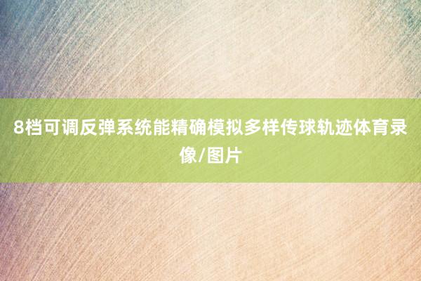 8档可调反弹系统能精确模拟多样传球轨迹体育录像/图片
