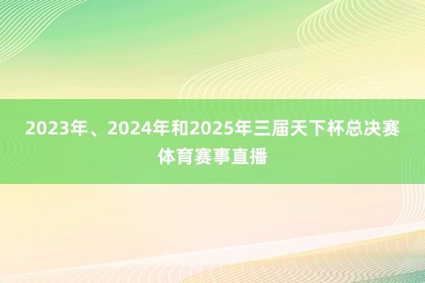 2023年、2024年和2025年三届天下杯总决赛体育赛事直播