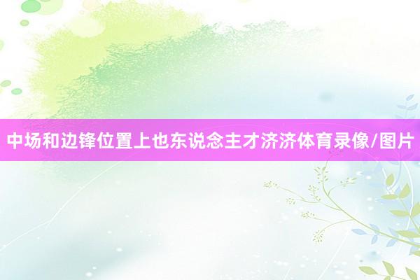 中场和边锋位置上也东说念主才济济体育录像/图片
