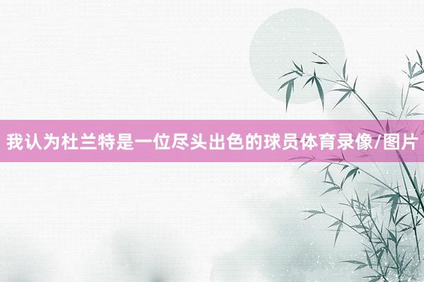 我认为杜兰特是一位尽头出色的球员体育录像/图片