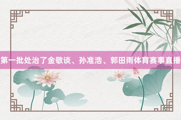 第一批处治了金敬谈、孙准浩、郭田雨体育赛事直播