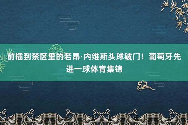 前插到禁区里的若昂·内维斯头球破门！葡萄牙先进一球体育集锦